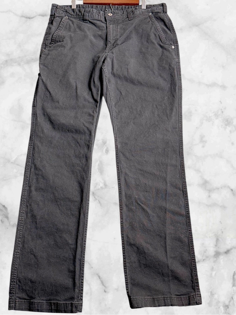 Eddie Bauer Utility Pants Mens 36x34 Black Specialty Dyed Carpenter 36x33.5